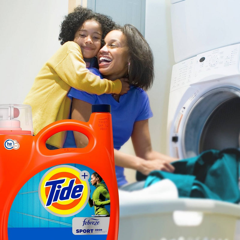 Tide Plus Febreze High Efficiency Liquid Laundry Detergent - Sport Active Fresh - 146 fl oz