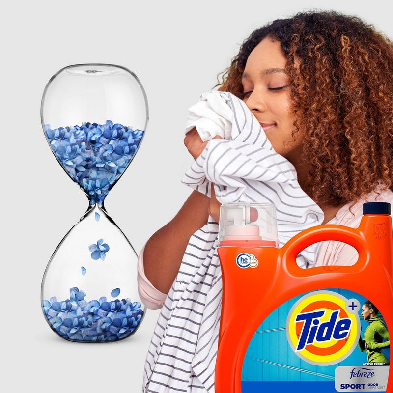Tide Plus Febreze High Efficiency Liquid Laundry Detergent - Sport Active Fresh - 146 fl oz