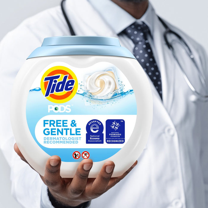Tide Pods Laundry Detergent Pacs - Free & Gentle - 63oz/76ct