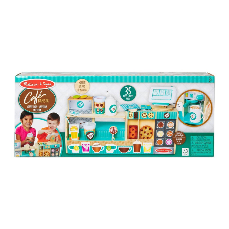Melissa & Doug Wooden Café Barista Coffee Shop (35pc) (LOCAL PICKUP ONLY)