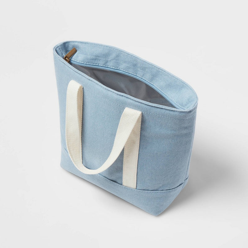 Solid Canvas Lunch Tote Blue - Threshold™