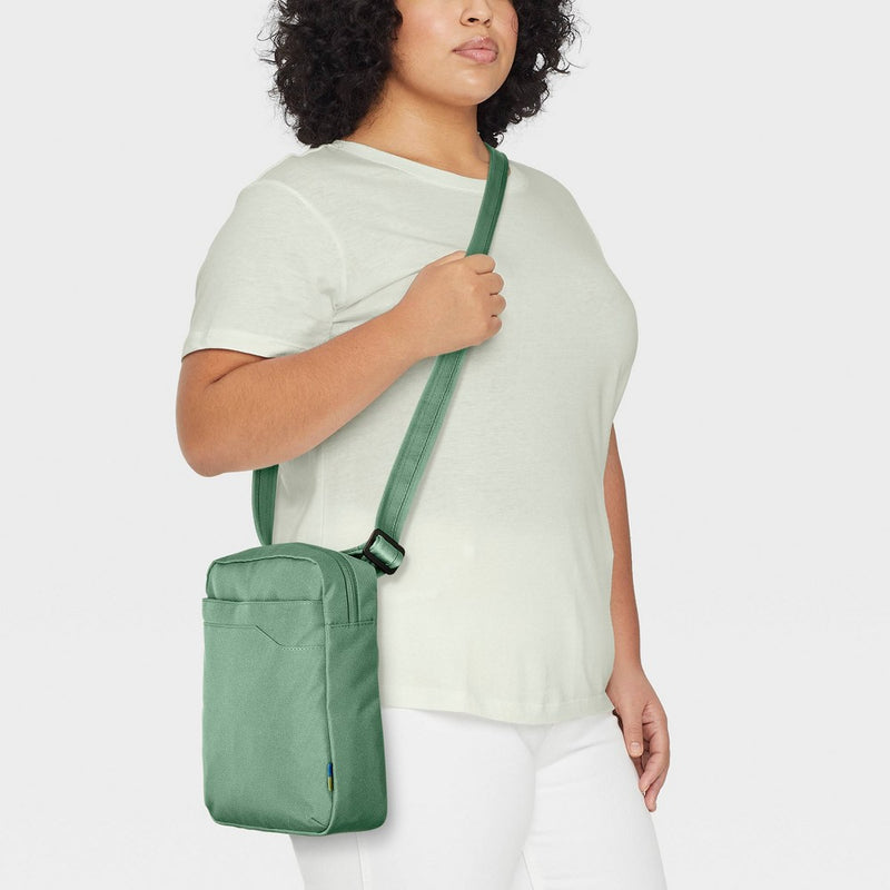 Anti-Theft Vertical Crossbody Bag Dark Ivy - Open Story™
