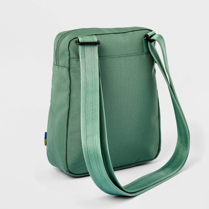 Anti-Theft Vertical Crossbody Bag Dark Ivy - Open Story™