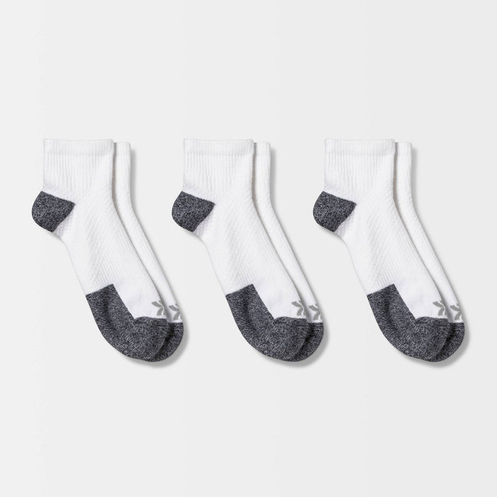 Men's Active Ankle Socks 3pk - All in Motion™ White 6-12