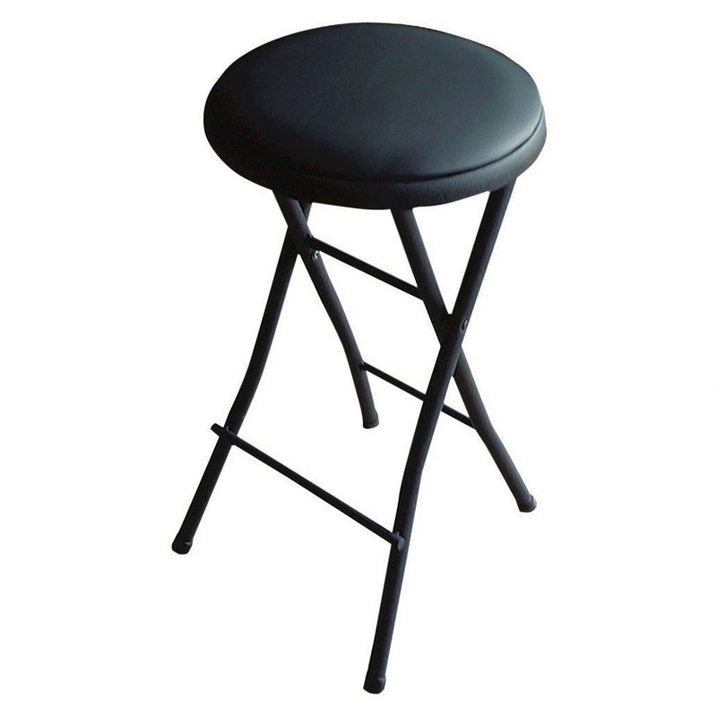Folding Vinyl Counter Stool Black - Plastic Dev Group (LOCAL PICKUP ONLY)