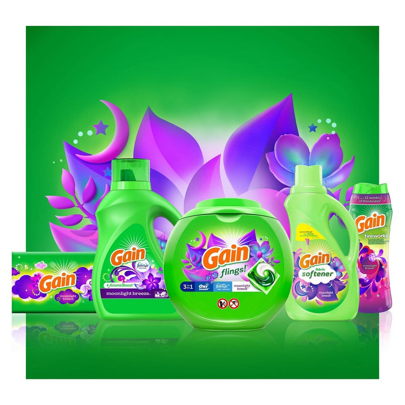 Gain + Aroma Boost Moonlight Breeze Scent HE Compatible Liquid Laundry Detergent - 88 fl oz