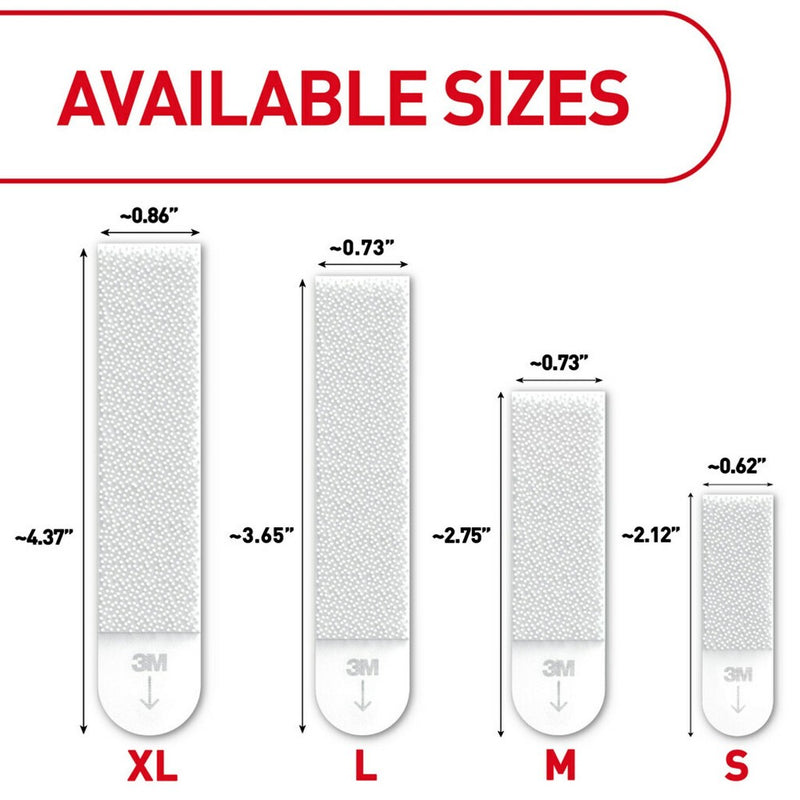 Command 12 Sets of Strips Picture Hanging Strips Value White