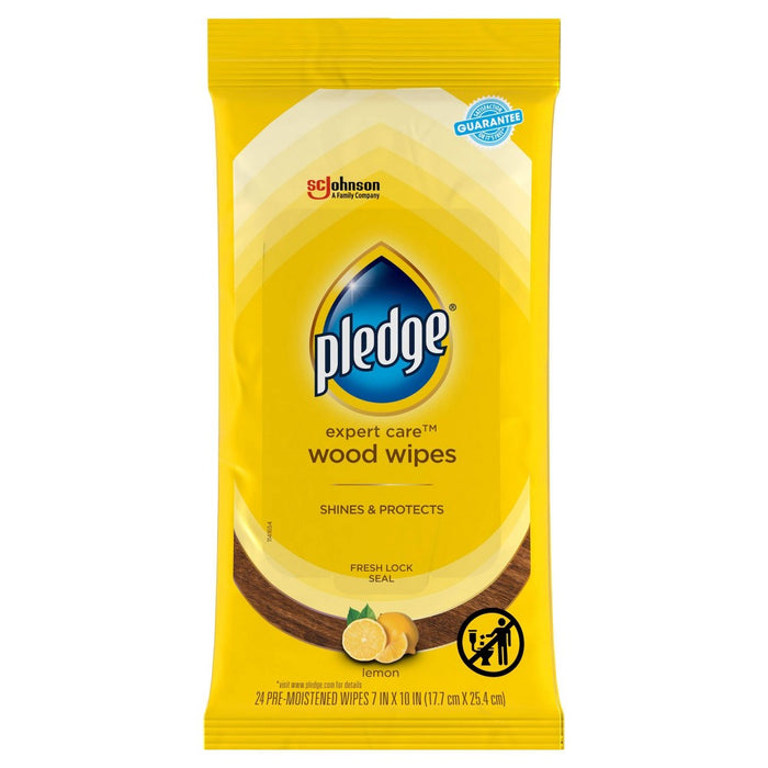Pledge Enhancing Wipes Lemon - 24ct