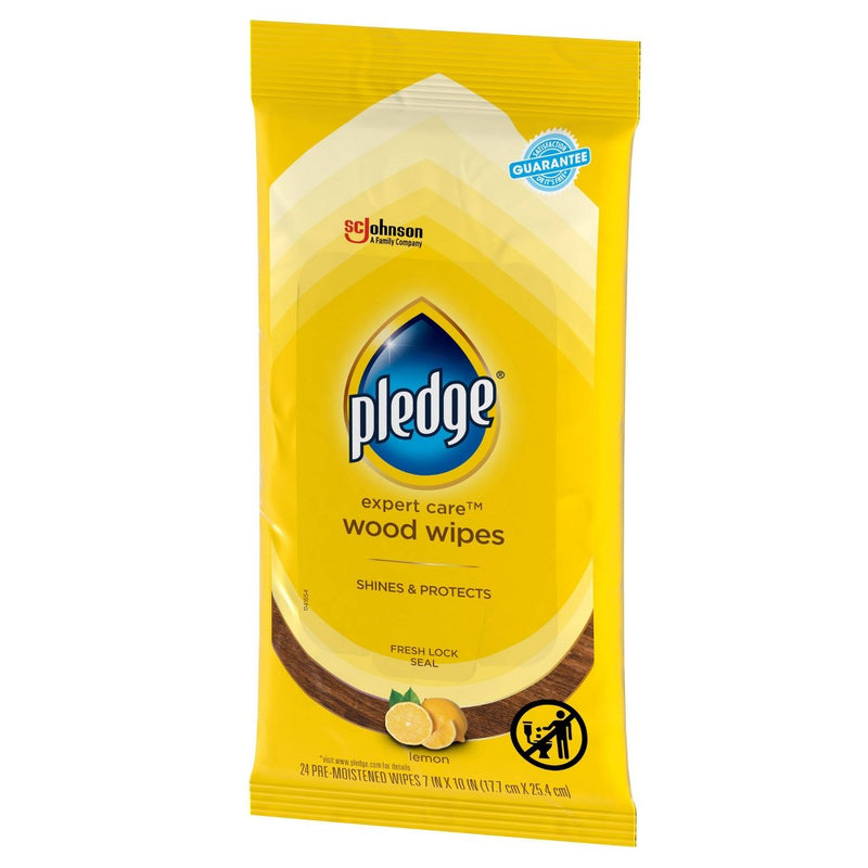 Pledge Enhancing Wipes Lemon - 24ct