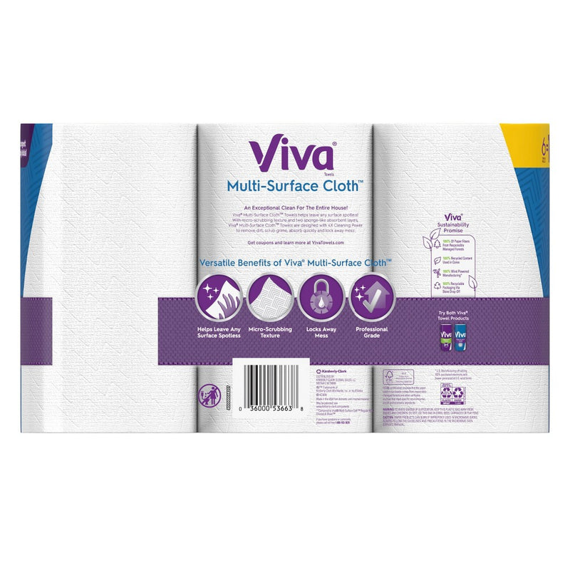 Viva Multi-Surface Paper Towels - 6 Triple Rolls