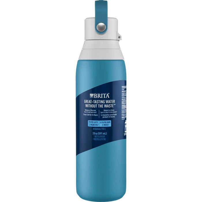 Brita Premium 20oz Double Wall Insulated Water Bottle with Filter - Blue