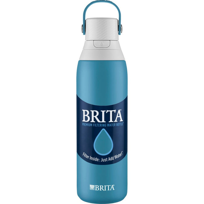 Brita Premium 20oz Double Wall Insulated Water Bottle with Filter - Blue