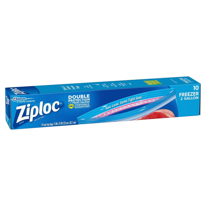 Ziploc Freezer Two Gallon Bags - 10ct