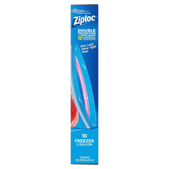 Ziploc Freezer Two Gallon Bags - 10ct