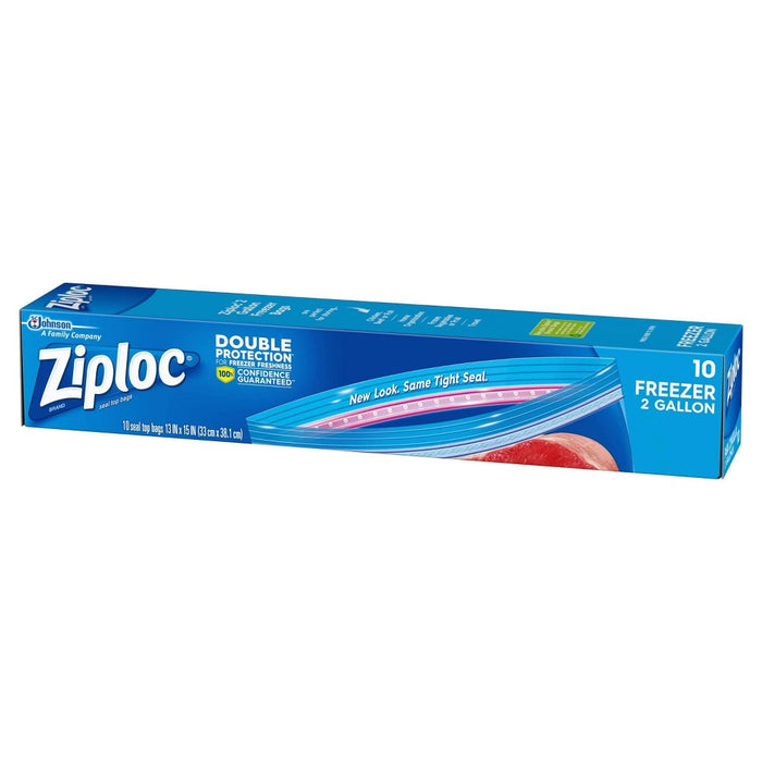 Ziploc Freezer Two Gallon Bags - 10ct