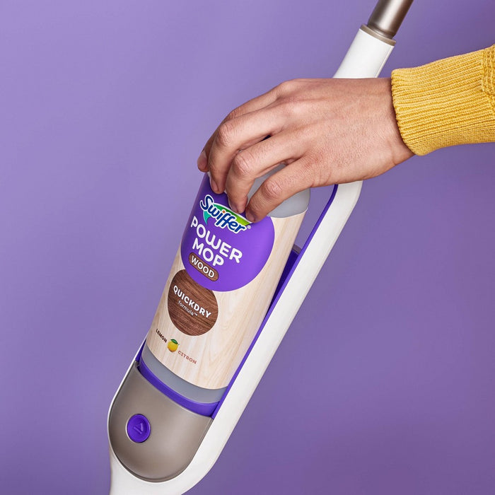 Swiffer Power Mop Wood Quick Dry Wood Floor Cleaning Solution - Lemon - 25.3 fl oz/2ct