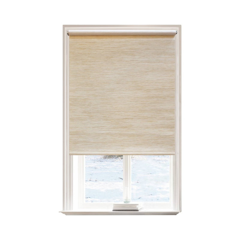 1pc 37"x72" Light Filtering Natural Roller Window Shade Beige - Lumi Home Furnishings (LOCAL PICKUP ONLY)