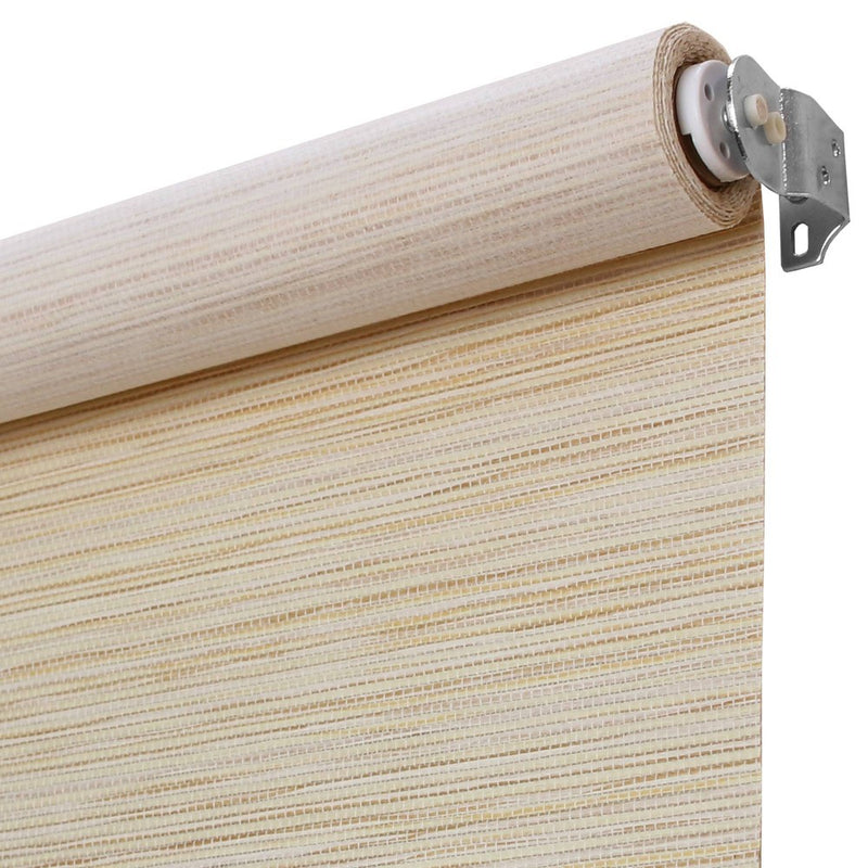 1pc 37"x72" Light Filtering Natural Roller Window Shade Beige - Lumi Home Furnishings (LOCAL PICKUP ONLY)