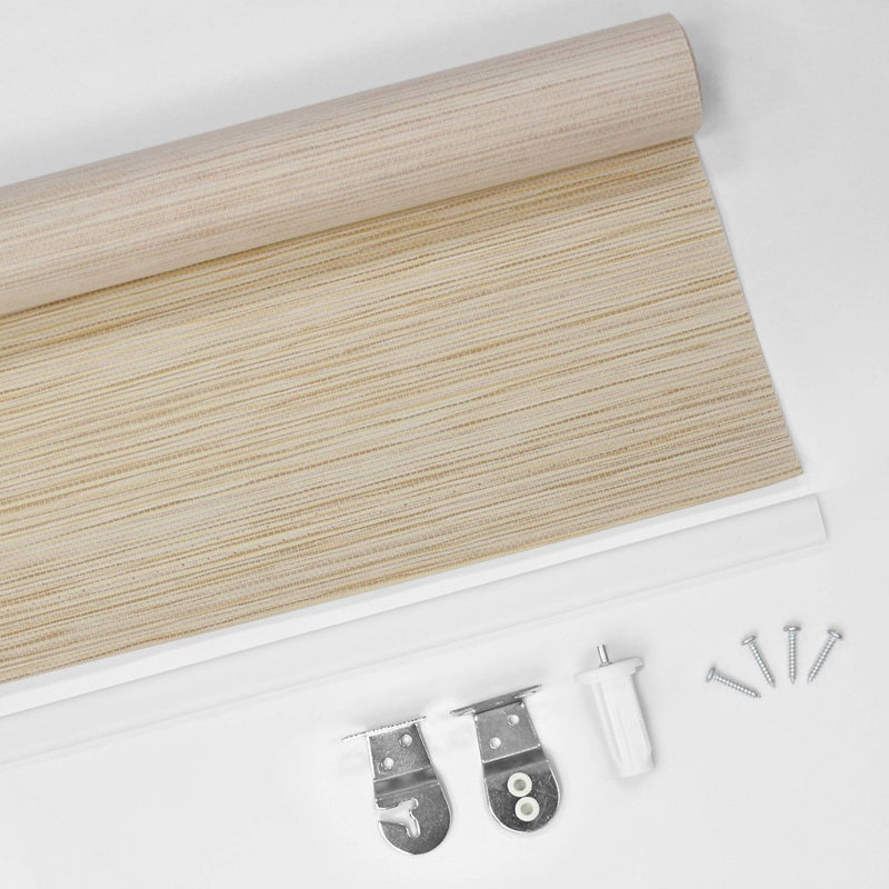 1pc 37"x72" Light Filtering Natural Roller Window Shade Beige - Lumi Home Furnishings (LOCAL PICKUP ONLY)