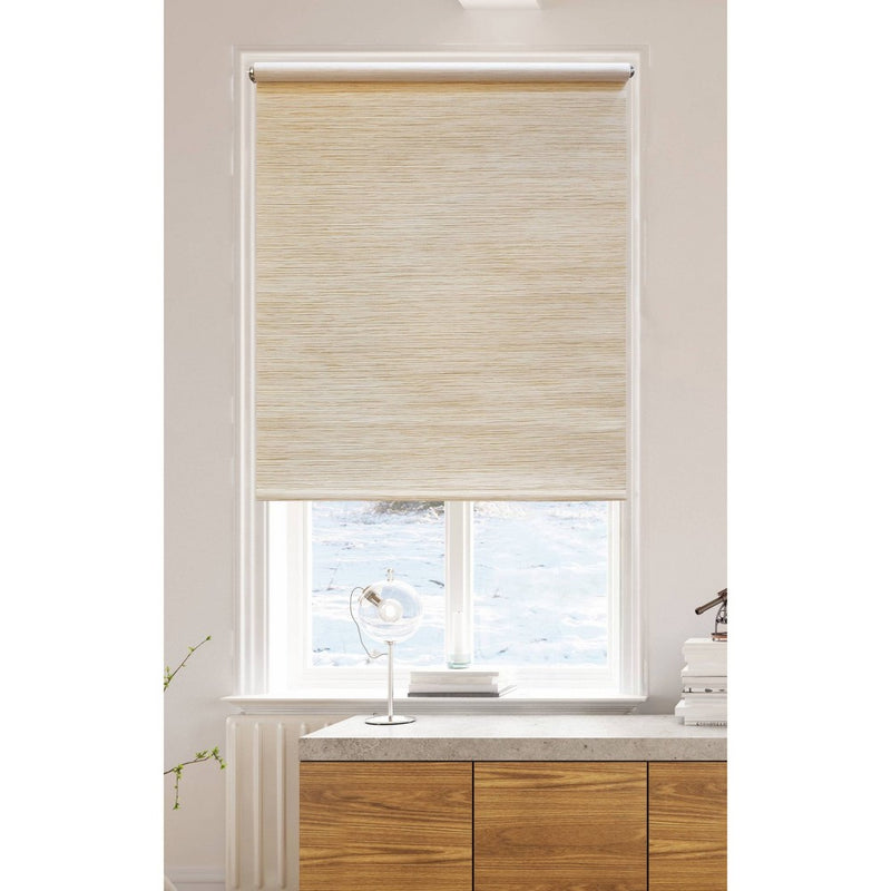 1pc 37"x72" Light Filtering Natural Roller Window Shade Beige - Lumi Home Furnishings (LOCAL PICKUP ONLY)