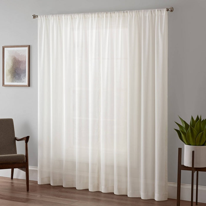 108"x52" Chelsea UV Light Filtering Curtain Panel White - Eclipse