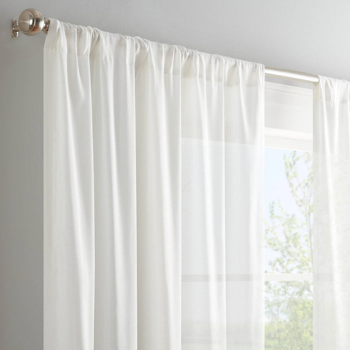 108"x52" Chelsea UV Light Filtering Curtain Panel White - Eclipse