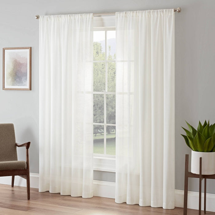 108"x52" Chelsea UV Light Filtering Curtain Panel White - Eclipse