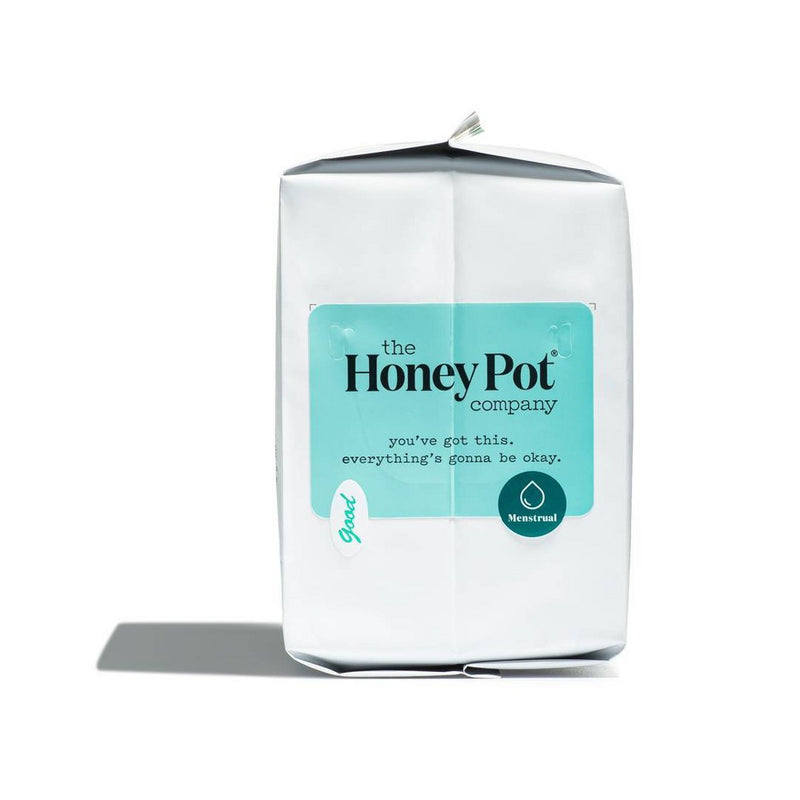 The Honey Pot Company Herbal Super Pads with Wings, Organic Cotton Cover - 16ct