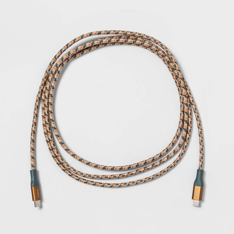 6' Lightning to USB-C Braided Cable - heyday™ Rain Teal/Gold