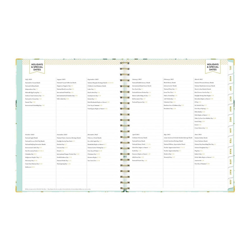 Day Designer 2023-24 Academic Teacher Lesson Planner Clipboard 8.5"x11" Weekly/Monthly Coming Up Roses Mint