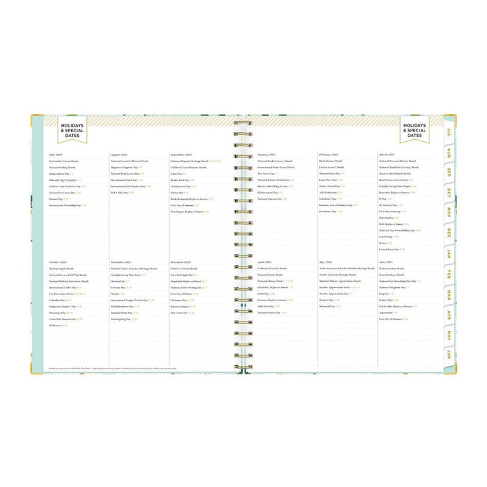 Day Designer 2023-24 Academic Teacher Lesson Planner Clipboard 8.5"x11" Weekly/Monthly Coming Up Roses Mint
