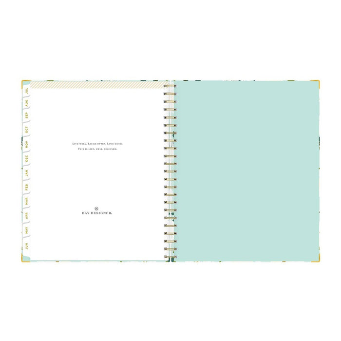 Day Designer 2023-24 Academic Teacher Lesson Planner Clipboard 8.5"x11" Weekly/Monthly Coming Up Roses Mint