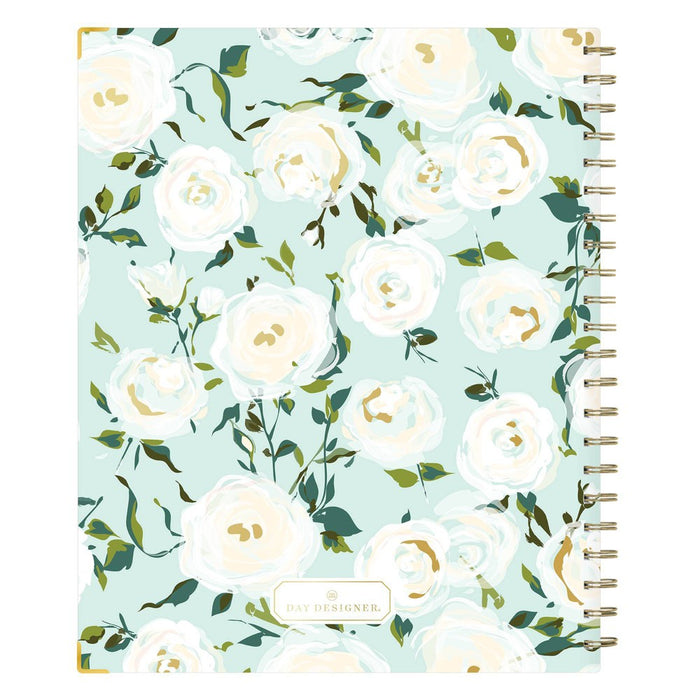Day Designer 2023-24 Academic Teacher Lesson Planner Clipboard 8.5"x11" Weekly/Monthly Coming Up Roses Mint