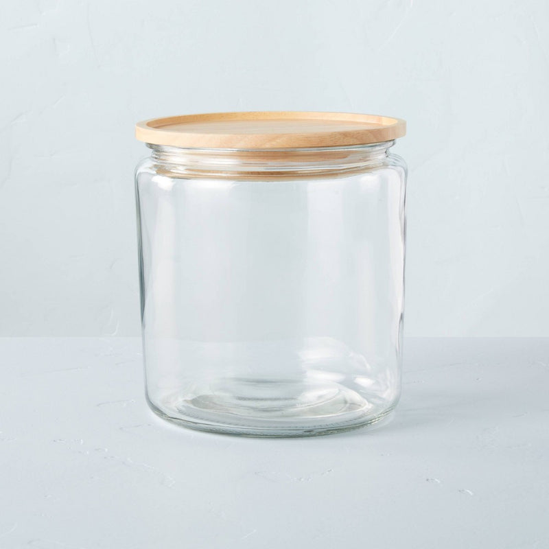 Large 125oz Glass & Wood Storage Canister - Hearth & Hand™ with Magnolia