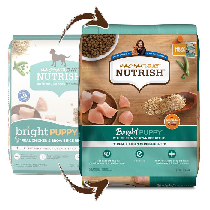 Rachael Ray Nutrish Real Chicken & Brown Rice Recipe Bright Puppy Super Premium Dry Dog Food - 14lbs (LOCAL PICKUP ONLY)