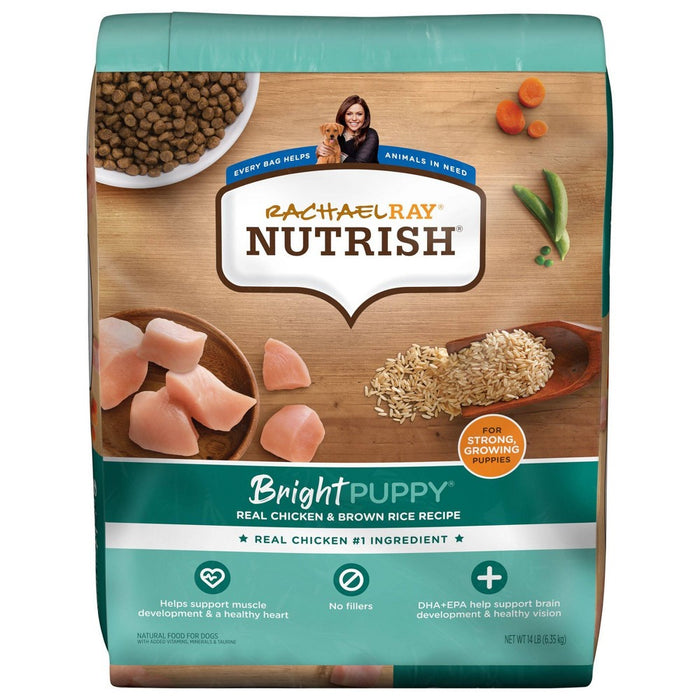Rachael Ray Nutrish Real Chicken & Brown Rice Recipe Bright Puppy Super Premium Dry Dog Food - 14lbs (LOCAL PICKUP ONLY)