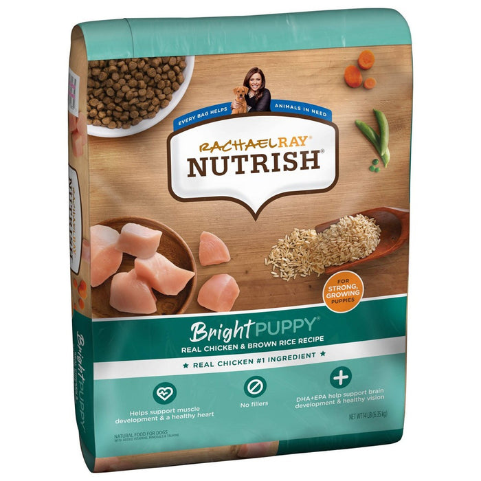 Rachael Ray Nutrish Real Chicken & Brown Rice Recipe Bright Puppy Super Premium Dry Dog Food - 14lbs (LOCAL PICKUP ONLY)