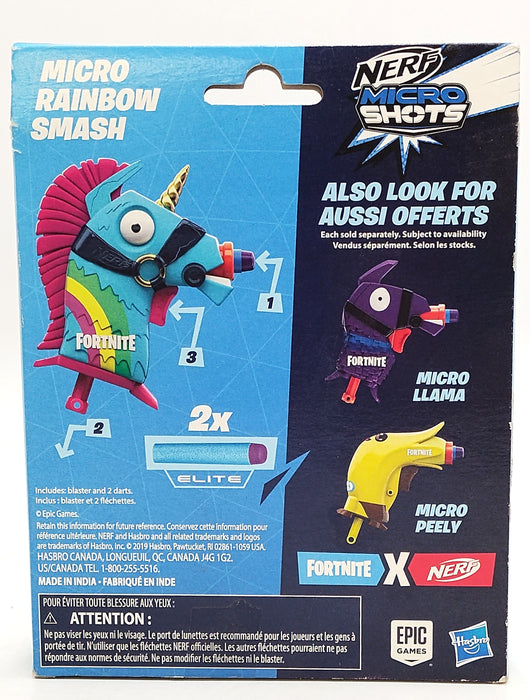 NERF MicroShots Fortnite Rainbow Smash Blaster *NEW - SEE DETAILS*