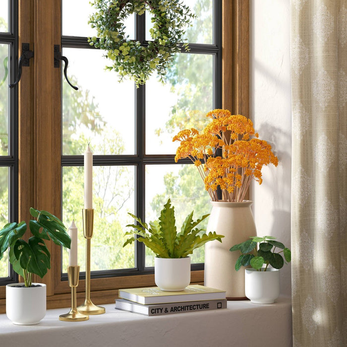Monstera Artificial Plant in White Pot - Threshold™