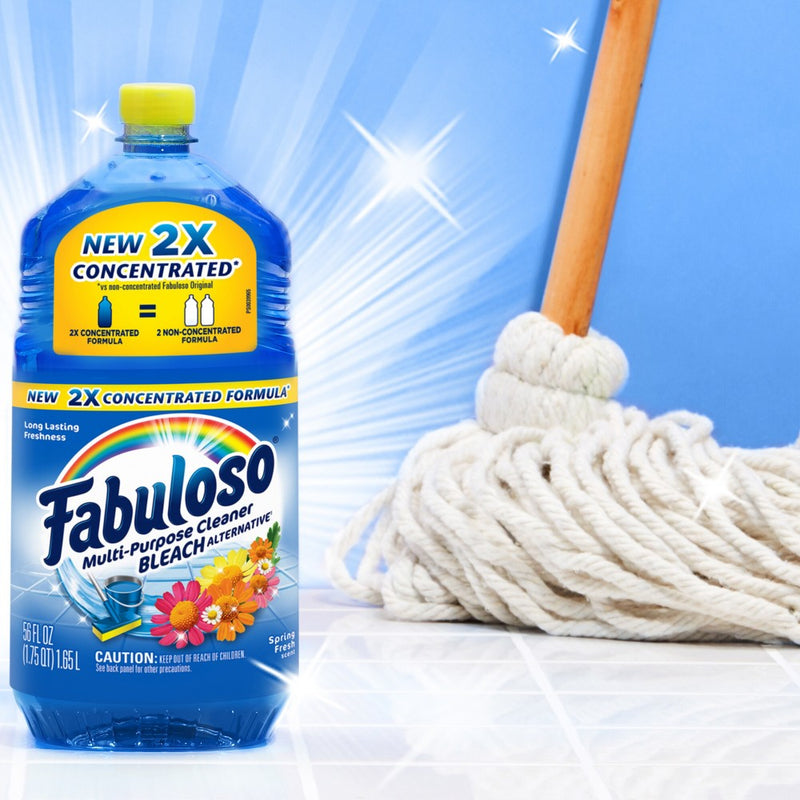 Fabuloso Multi-Purpose Cleaner - 2X Concentrated Formula - Spring Fresh Scent - 56 fl oz