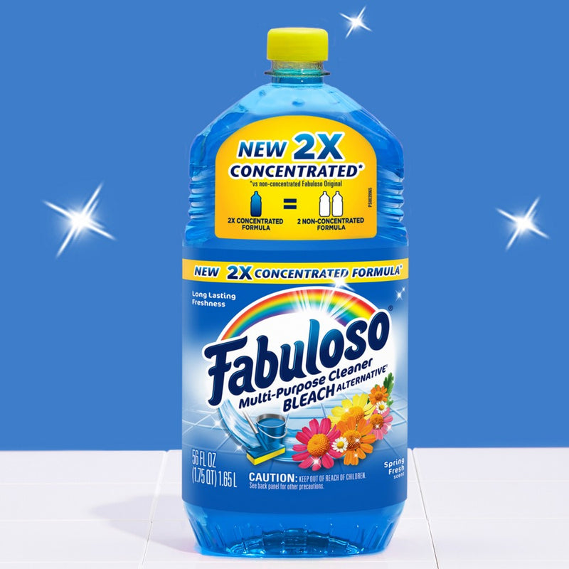 Fabuloso Multi-Purpose Cleaner - 2X Concentrated Formula - Spring Fresh Scent - 56 fl oz