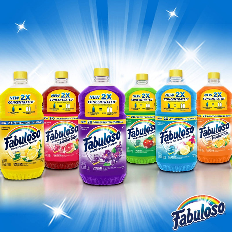 Fabuloso Multi-Purpose Cleaner - 2X Concentrated Formula - Lavender Scent - 128 fl oz