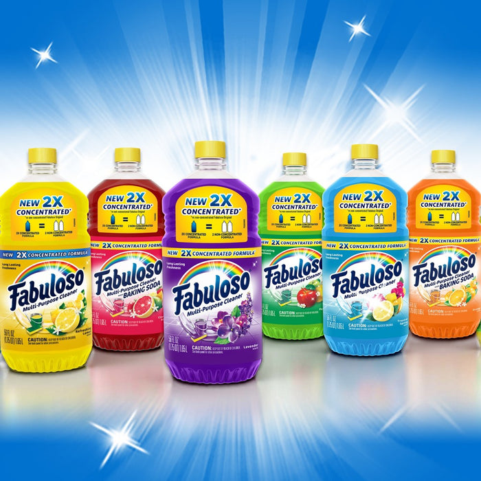 Fabuloso Multi-Purpose Cleaner - 2X Concentrated Formula - Lavender Scent - 128 fl oz
