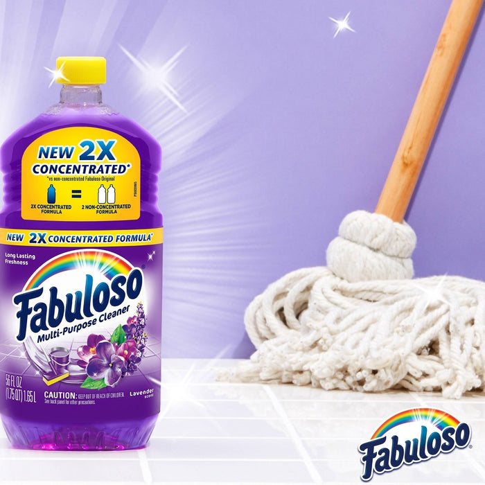 Fabuloso Multi-Purpose Cleaner - 2X Concentrated Formula - Lavender Scent - 128 fl oz