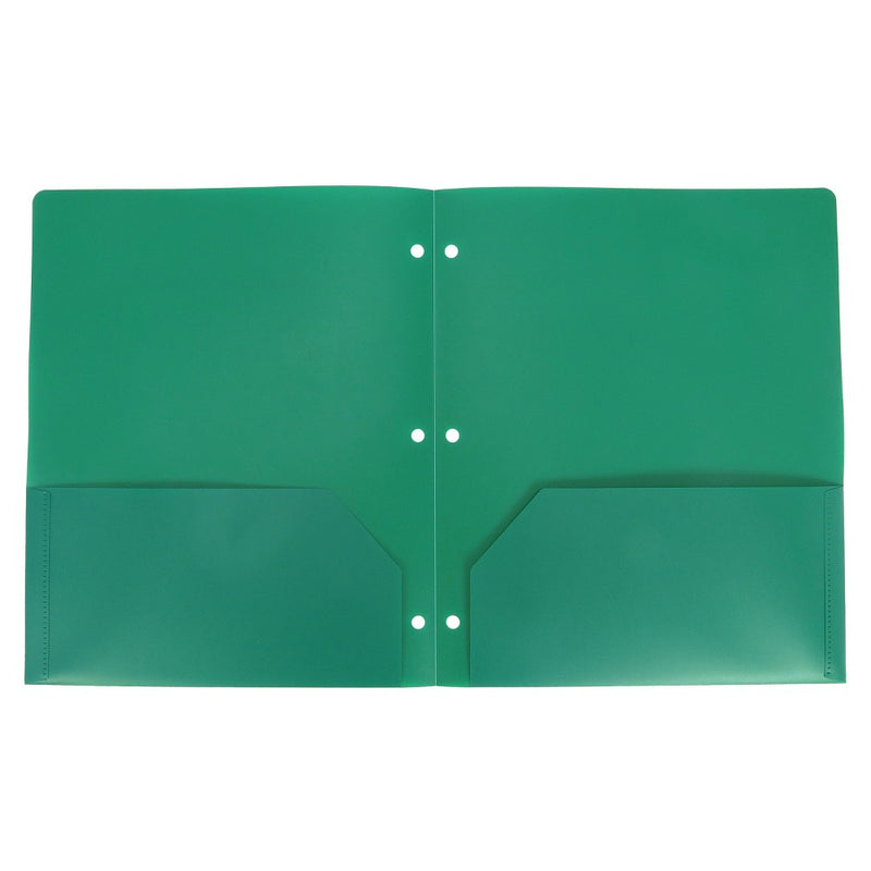 2 Pocket Plastic Folder Green - up & up™