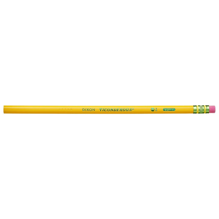 Ticonderoga 12pk #2 Wooden Pencils - Yellow - Single pack