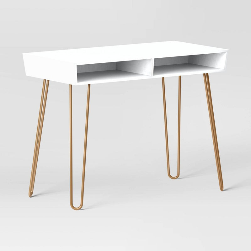 Hairpin Writing Desk with Storage- Threshold™ (LOCAL PICKUP ONLY)