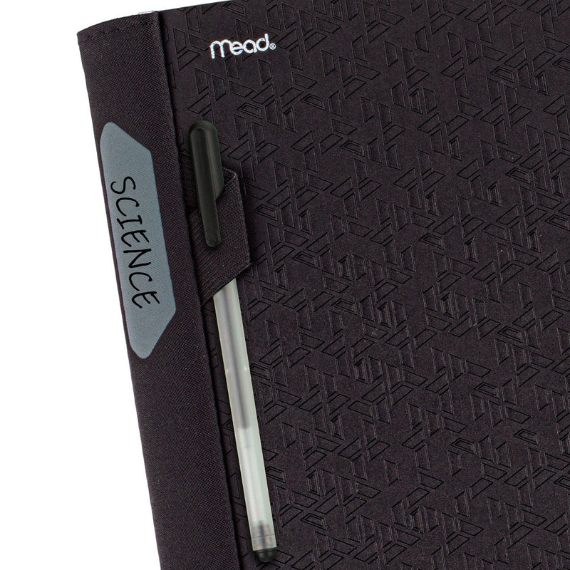 Five Star 200 Sheets 5 Subject College Ruled Spiral Notebook with Pocket Dividers Black