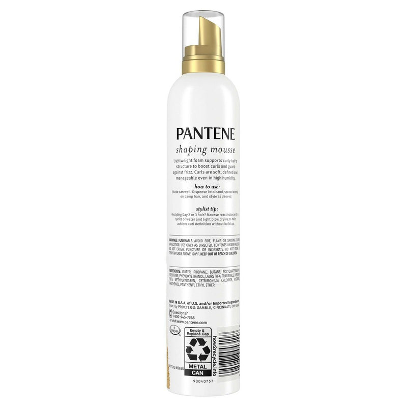 Pantene Pro-V Anti Frizz Hair Mousse for Curly Hair - 6.6oz