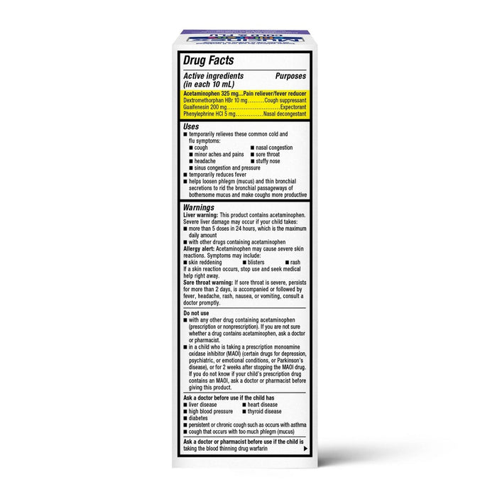 Mucinex Children's Multi-Symptom Cold and Sore Throat Relief Liquid - Very Berry - 4 fl oz